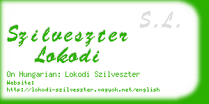 szilveszter lokodi business card